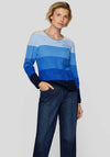 Rabe Embroidered Striped Jumper, Blue