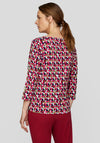 Rabe Petal Print Top, Fuchsia Multi