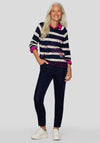 Rabe Embroidered Striped Jumper, Navy Multi