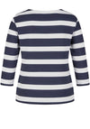 Rabe Striped Graphic Top, Navy and White