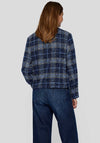 Rabe Check Knit Jacket, Blue