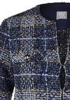 Rabe Check Knit Jacket, Blue