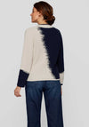 Rabe Asymmetrical Colour Block Knitted Jumper, Cream