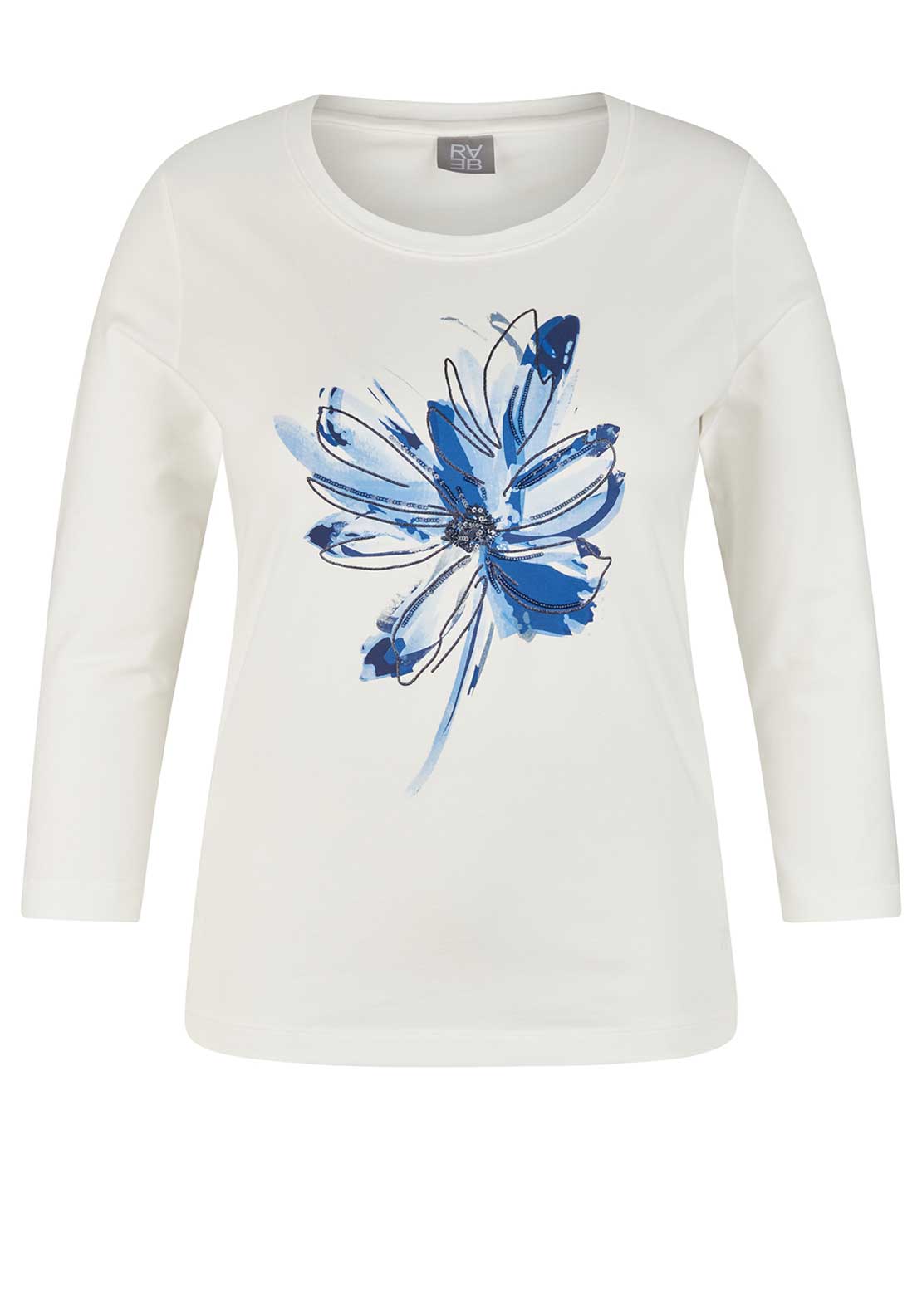 Rabe Floral Printed Top, White