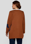 Rabe Open Mid Length Cardigan, Brown