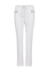 Rabe Zip Detail Slim Leg Trousers, White
