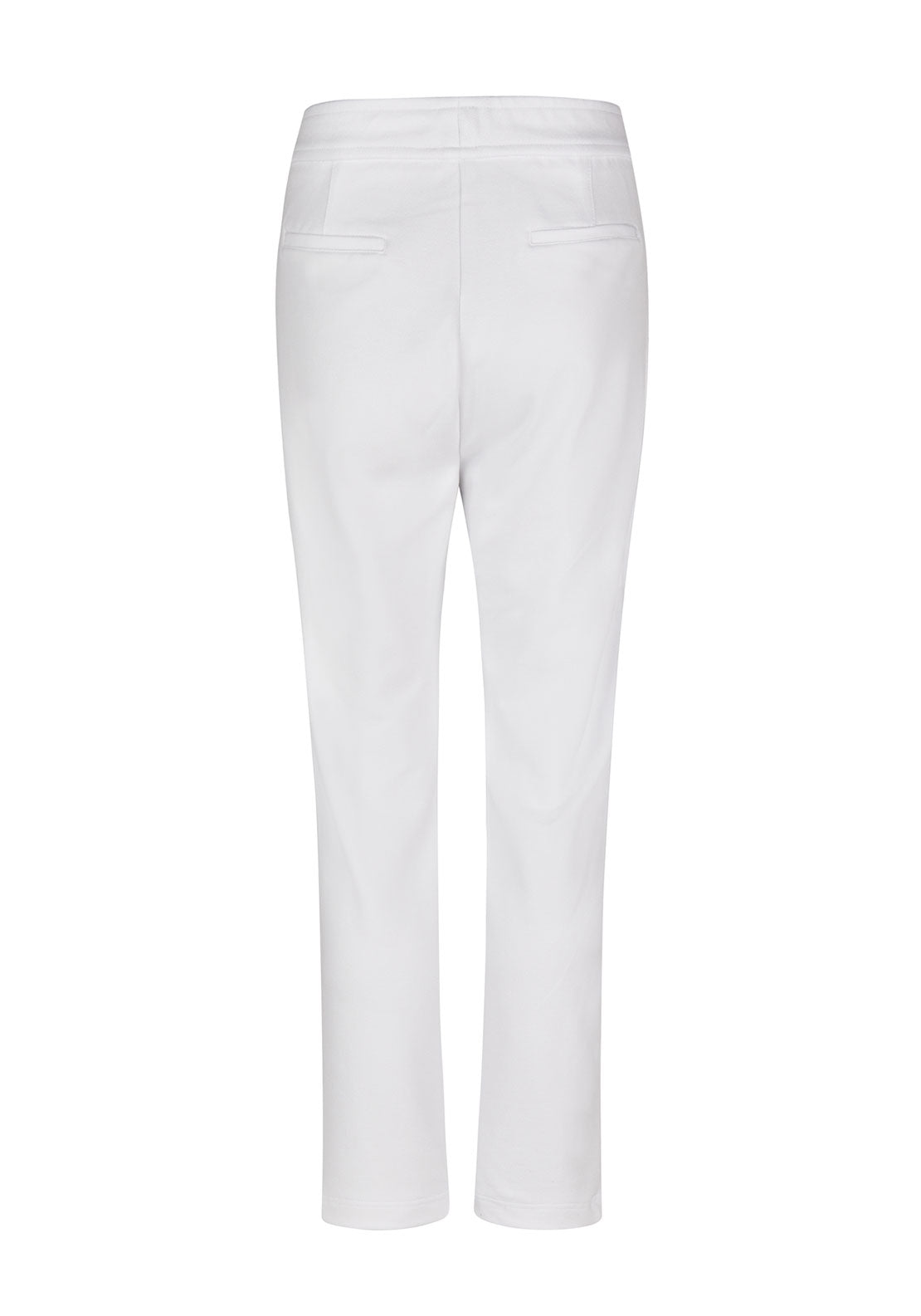 Rabe Zip Detail Slim Leg Trousers, White