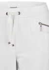 Rabe Zip Detail Slim Leg Trousers, White