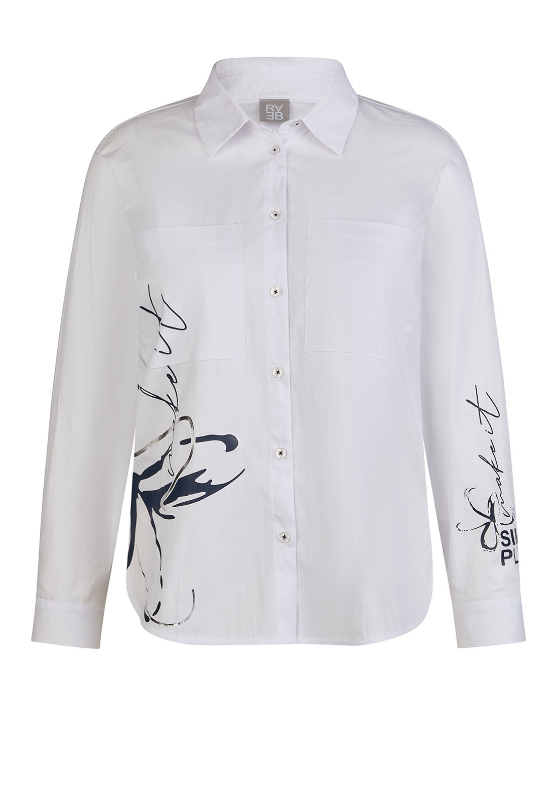Rabe Abstract Print Shirt, White
