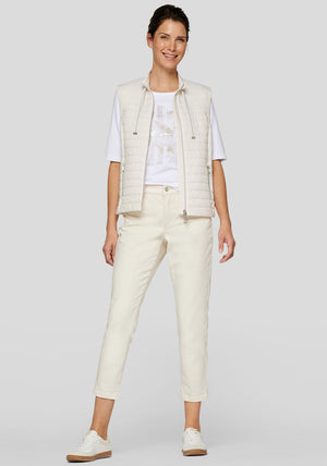Rabe Embellished Front Graphic T Shirt, White