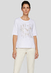 Rabe Embellished Front Graphic T Shirt, White