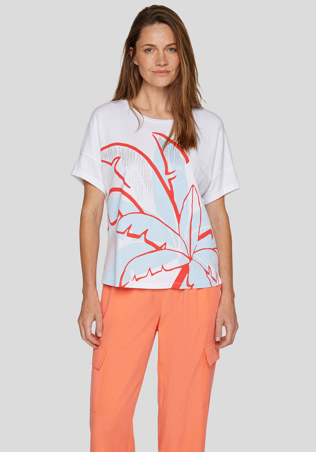 Rabe Abstract Embellished T Shirt, White