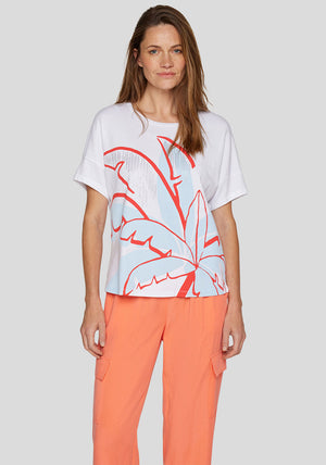 Rabe Abstract Embellished T Shirt, White