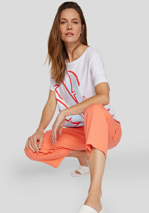 Rabe Abstract Embellished T Shirt, White
