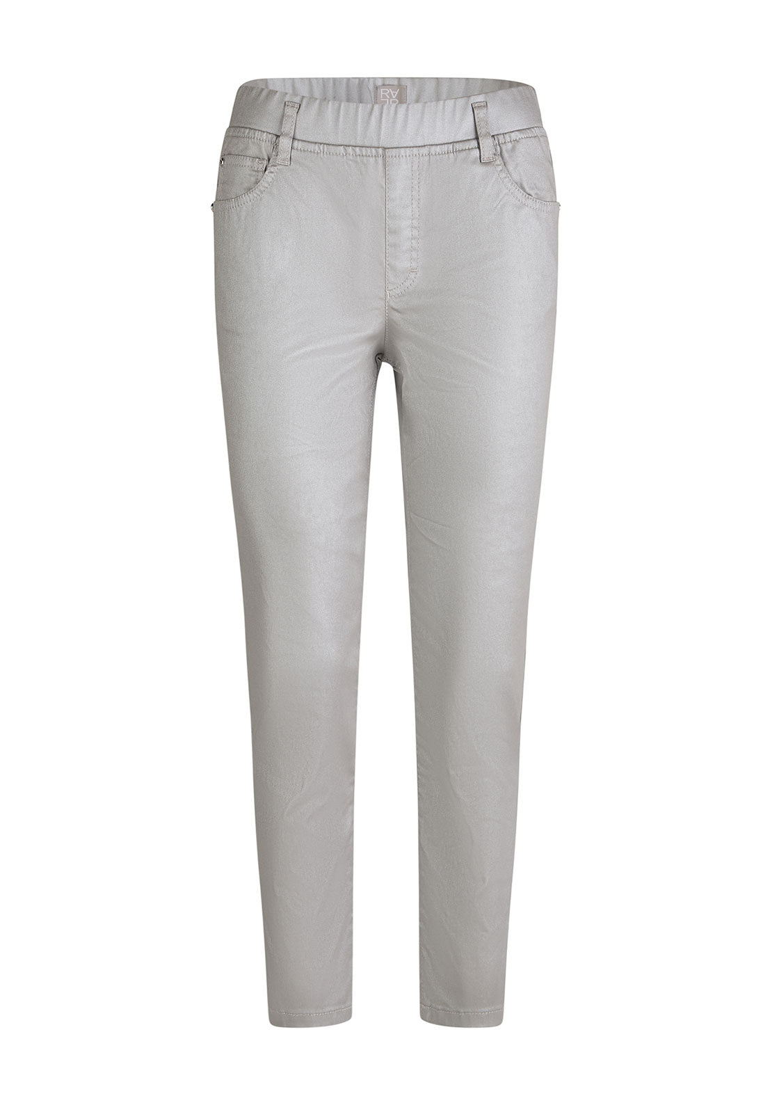 Rabe Bella Metallic Pull On Skinny Trousers, Silver