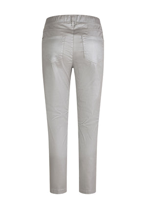 Rabe Bella Metallic Pull On Skinny Trousers, Silver
