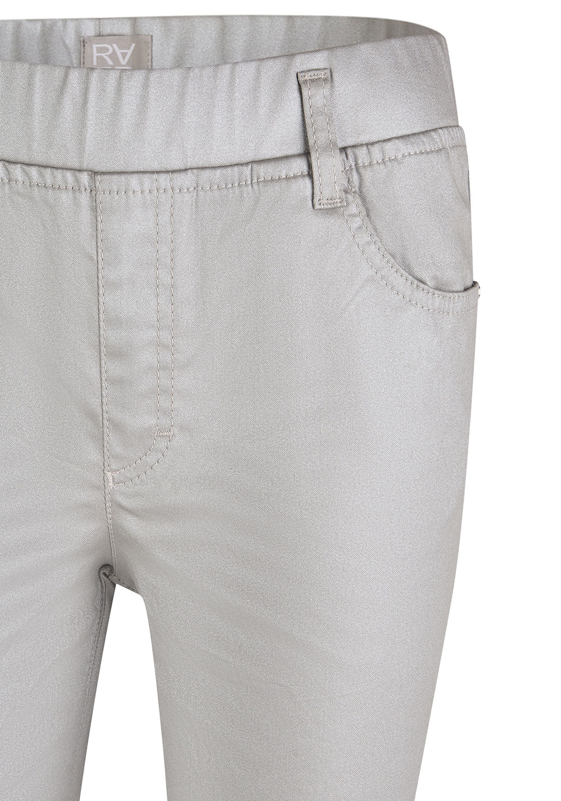 Rabe Bella Metallic Pull On Skinny Trousers, Silver