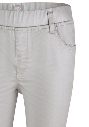 Rabe Bella Metallic Pull On Skinny Trousers, Silver