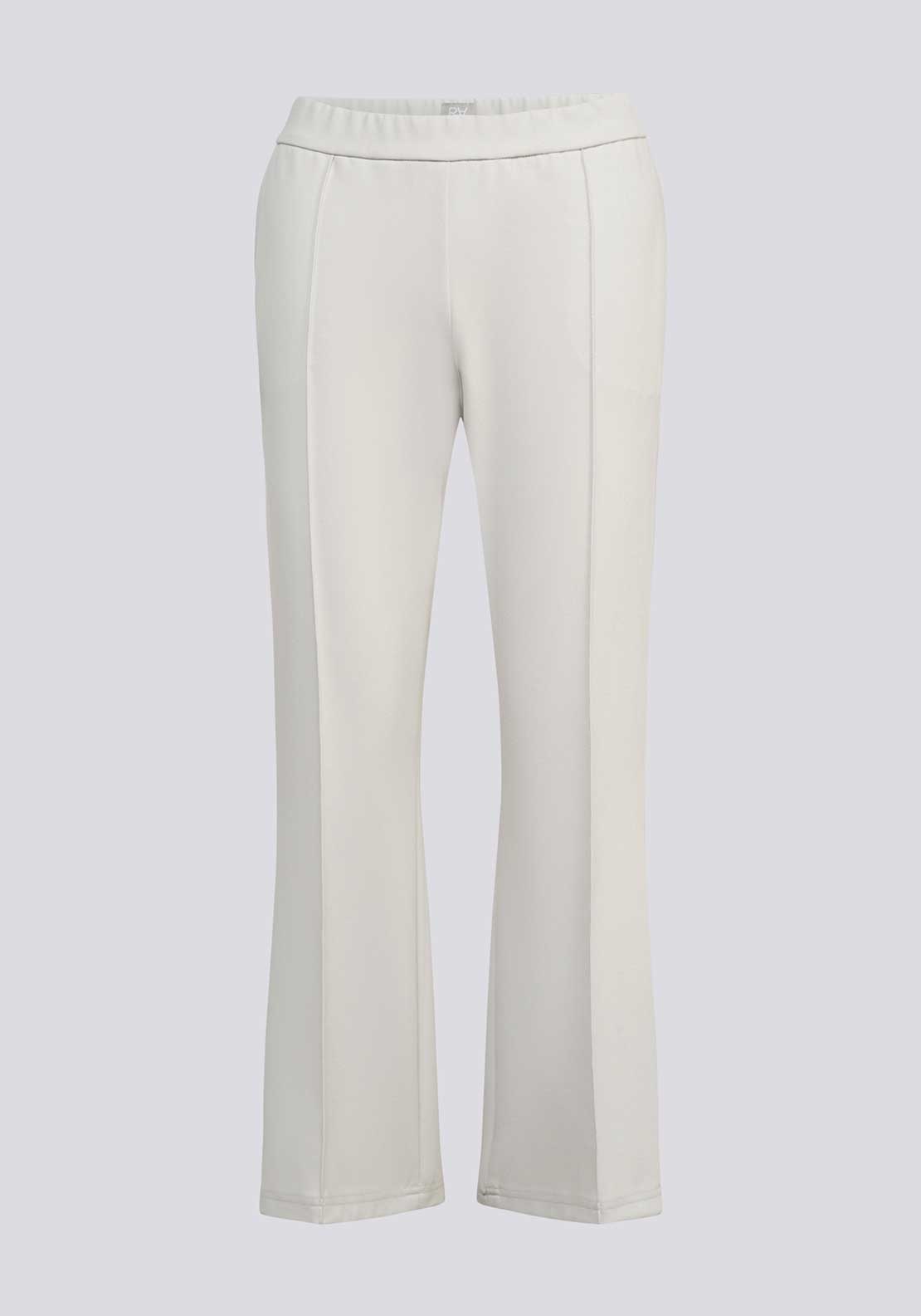 Rabe Elasticated Cropped Kick Flare Trousers, Stone Grey