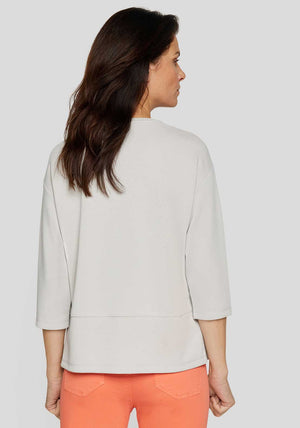 Rabe Embellished Metallic Detail Top, Grey