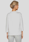 Rabe Embellished Colour Block Top, Grey and White