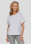 Rabe Embellished Textured T Shirt, Light Grey