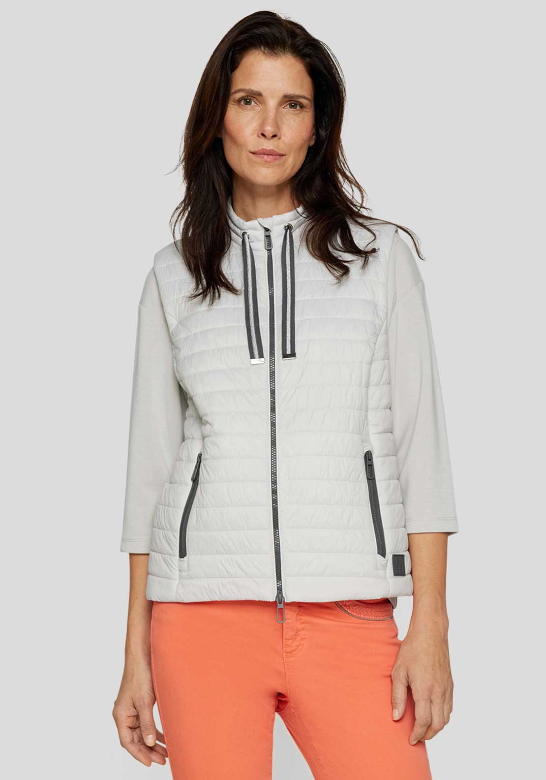 Rabe Gilet Invernale Imbottito Nero, Senza Maniche, Chiusura Con Cerniera E Scollo Coreano