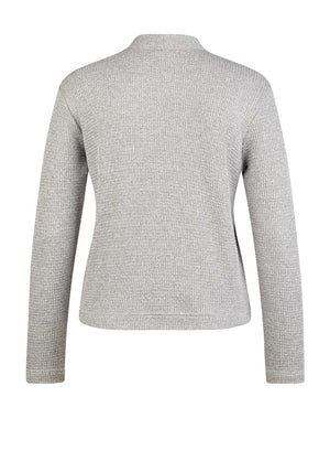 Rabe Buttoned V Neck Cardigan, Grey
