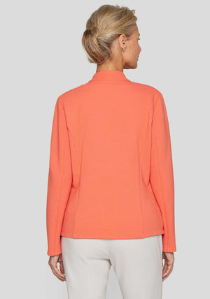 Rabe Single Breasted Stand Up Collar Blazer, Orange