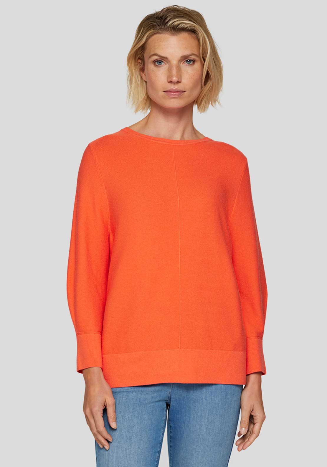 Rabe Seam Detail Sweater, Orange