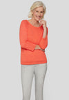 Rabe Round Neck Knit Jumper, Orange