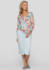 Rabe Tropical Print Blouse, Beige Multi
