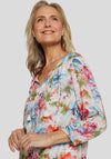 Rabe Tropical Print Blouse, Beige Multi