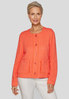 Rabe Boucle Buttoned Jacket, Orange