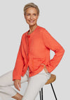 Rabe Boucle Buttoned Jacket, Orange