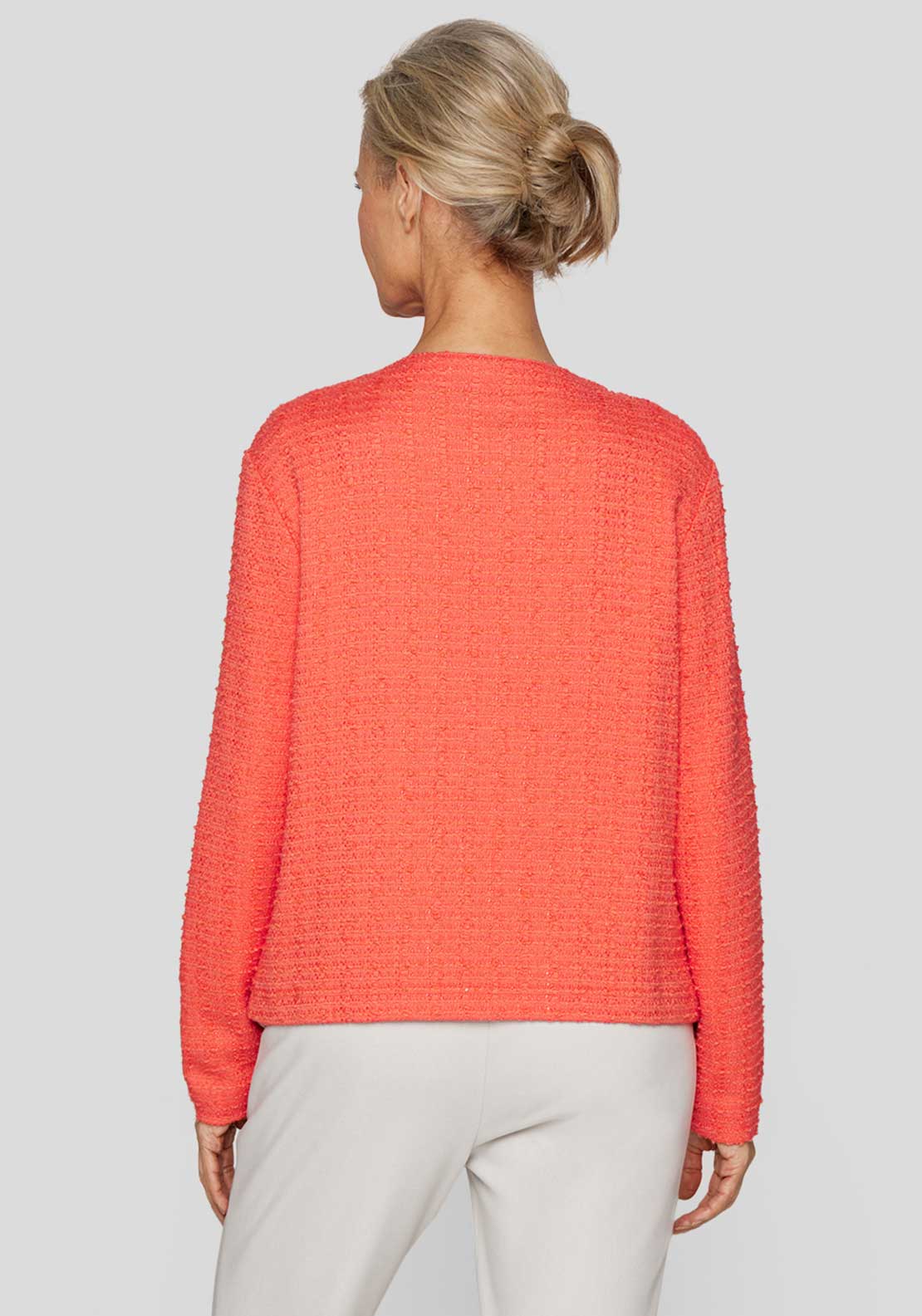 Rabe Boucle Buttoned Jacket, Orange