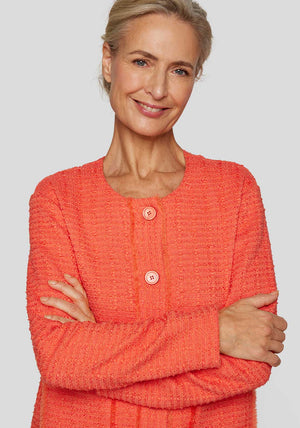 Rabe Boucle Buttoned Jacket, Orange
