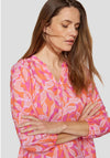 Rabe Botanical Print Blouse, Orange and Pink