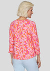 Rabe Abstract Botanical Print Top, Pink