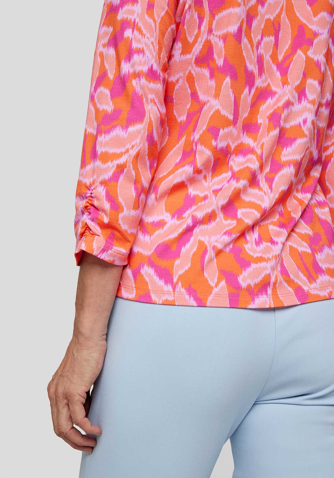 Rabe Abstract Botanical Print Top, Pink