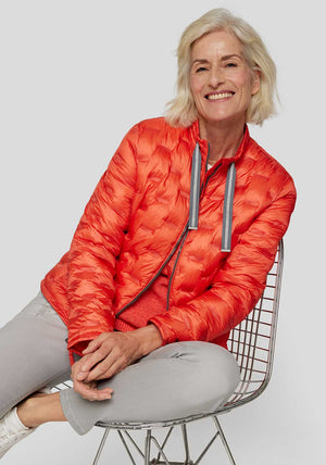 Rabe Lightly Padded Zipped Jacket, Orange
