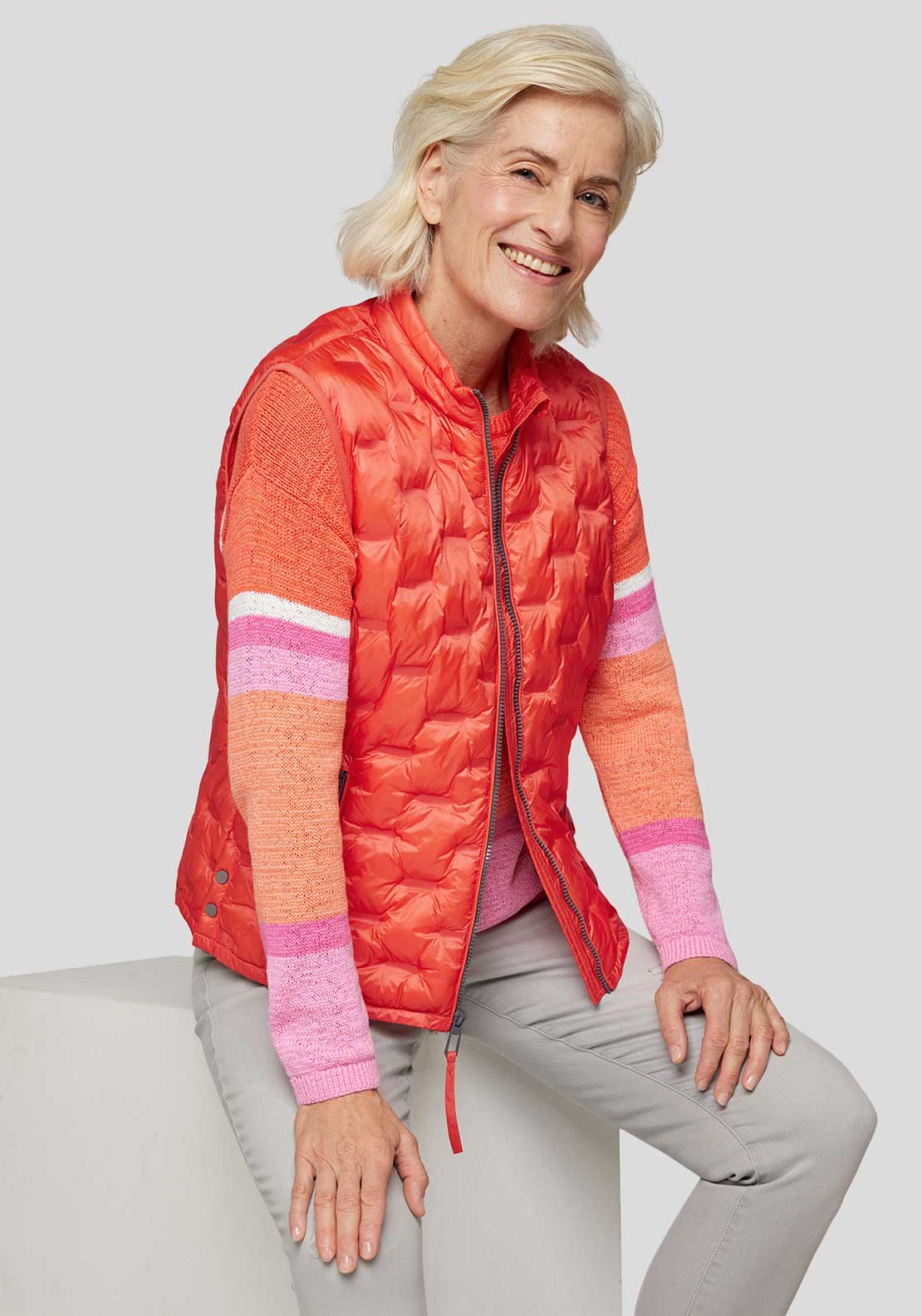 Rabe Lightly Padded Gilet, Orange