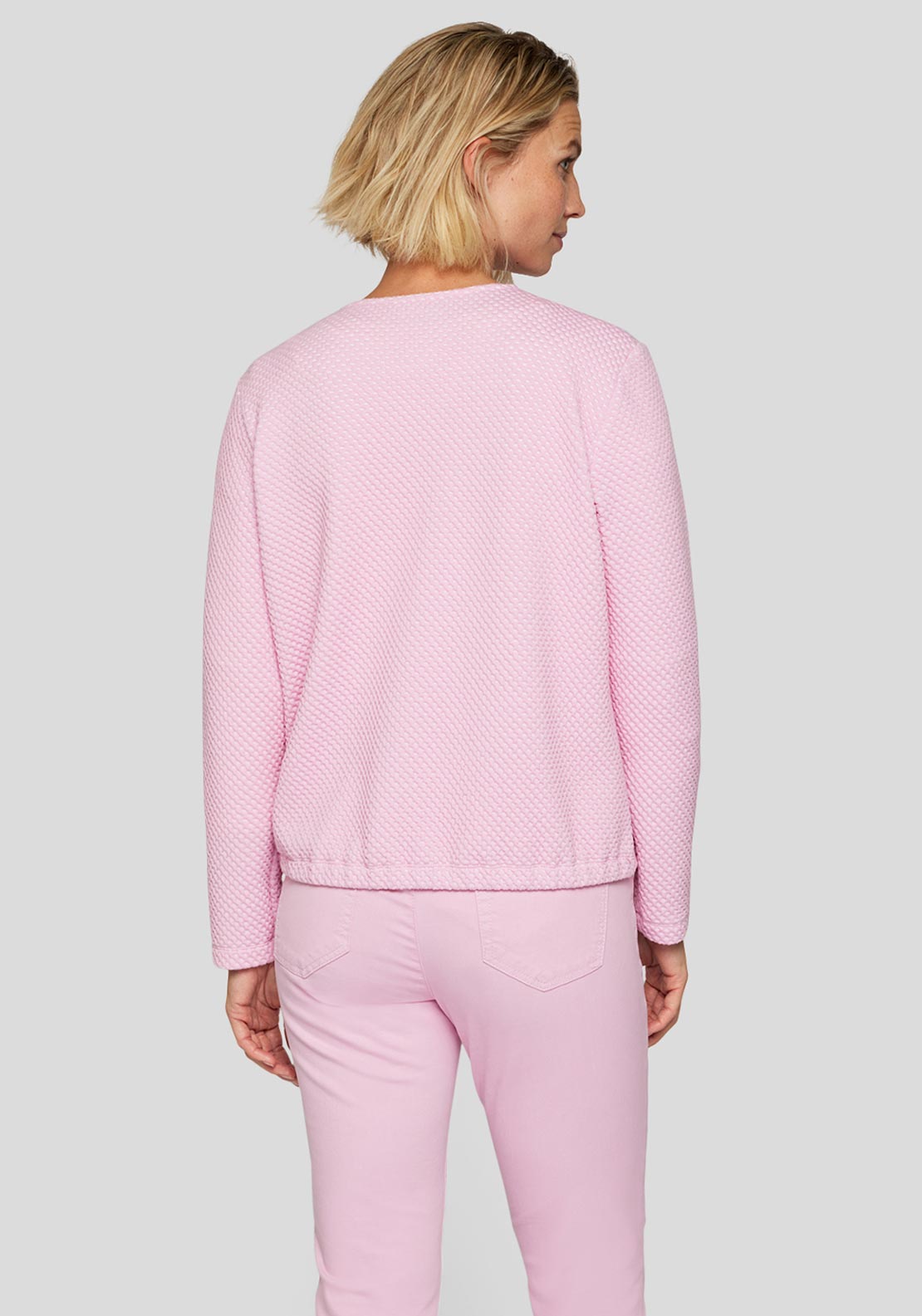 Rabe Textured Zipped Jacket, Pink