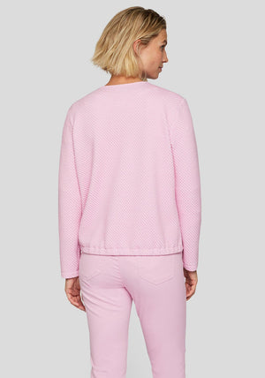 Rabe Textured Zipped Jacket, Pink