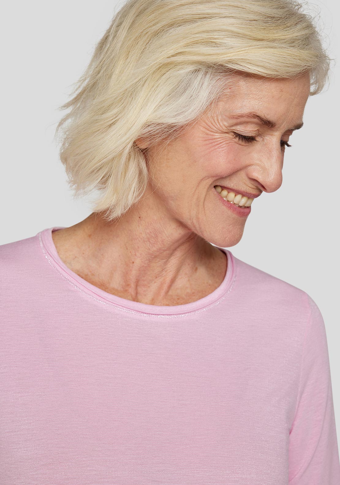 Rabe Bubble Hem T Shirt, Pink