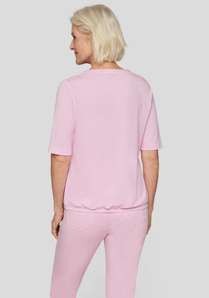 Rabe Bubble Hem T Shirt, Pink