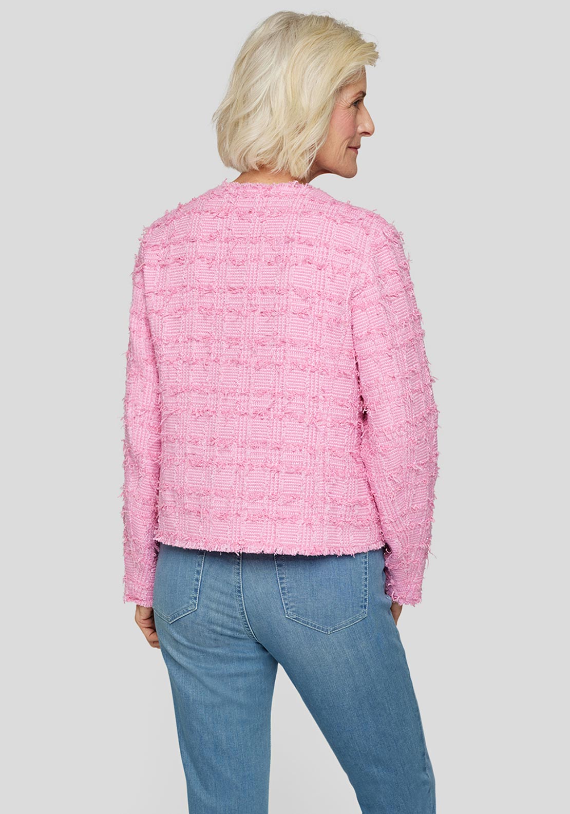 Rabe Boucle Buttoned Jacket, Pink