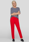 Rabe Zip Detail Slim Leg Trousers, Red