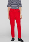 Rabe Zip Detail Slim Leg Trousers, Red
