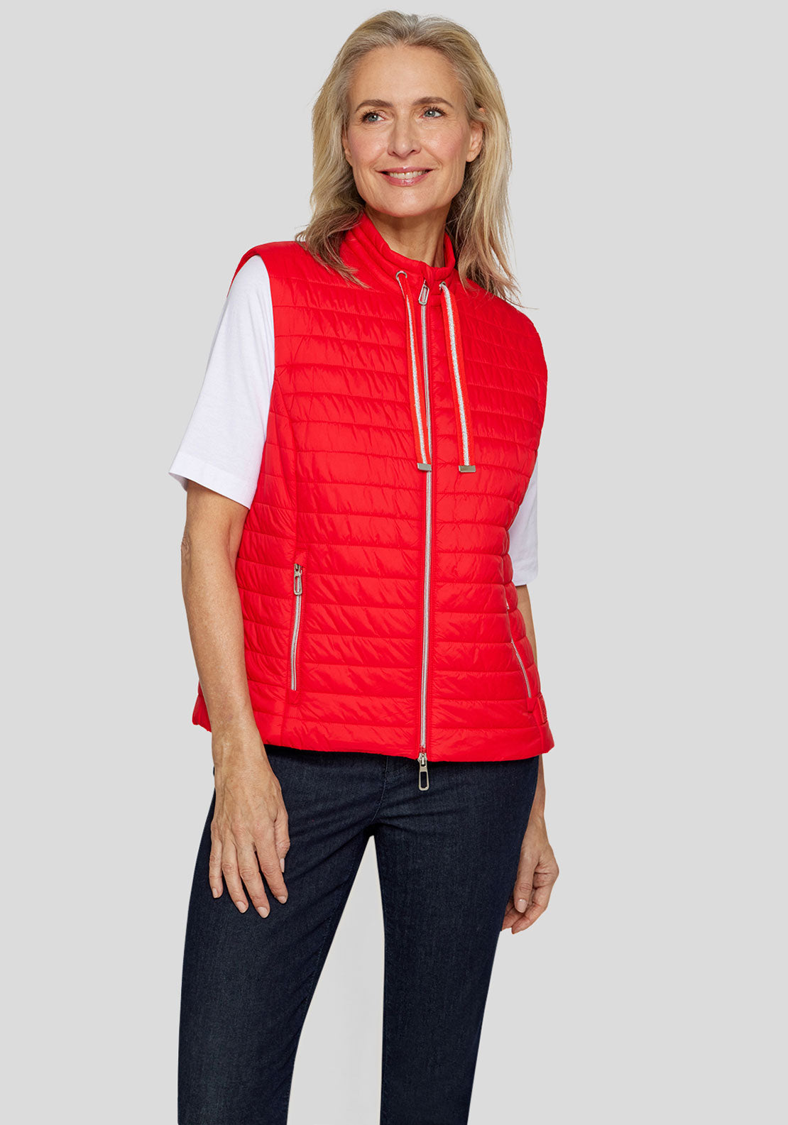 Rabe Lightweight Zipped Gilet, Red